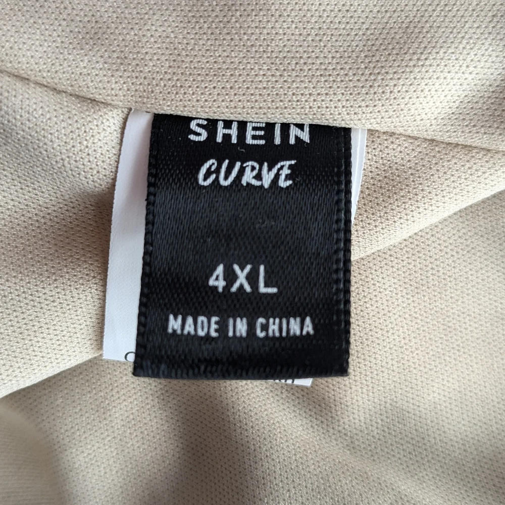 Shein Cream Lush Dress with Black & Orange Daisies